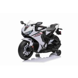 Elektrická Motorka HONDA CBR 1000RR, Licencované, 12V batéria, Plastové kolesá, 30W motor, LED svetlá, pevný rám, pomocné kolieska, biele