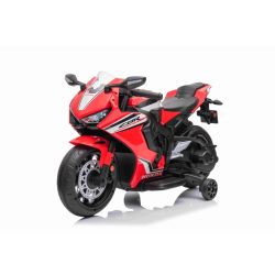 Elektrická Motorka HONDA CBR 1000RR, Licencované, 12V batéria, Plastové kolesá, 30W motor, LED svetlá, pevný rám, pomocné kolieska, červené