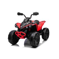 Elektrická štvorkolka Can-am Renegade, červená, jednomiestna, odpružená predná a zadná náprava, LED Svetlá, 12V batéria, 2 x 35W Motory, mäkké EVA kolesá, MP3 prehrávač so vstupom USB/AUX, Licencovaná