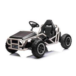Zánovná elektrická Motokára SPORT-KART 24V, čierna, EVA kolesá, Koženkové sedadlo, 2 x 50W Motor, 24V Batéria, Masívna kovová konštrukcia