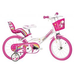 DINO Bikes - Detský bicykel 14" 144 RUN Jednorožec 2019