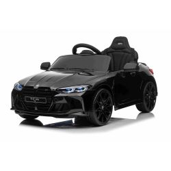 Elektrické autíčko BMW M4, čierne, 2,4 GHz dialkové ovládanie, USB / Aux Vstup, odpruženie, 12V batéria, LED Svetlá, 2 X MOTOR, ORIGINAL licencia