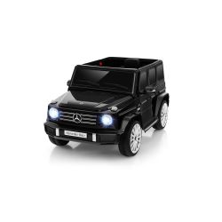 Elektrické autíčko Mercedes G, čierne, Jednomiestné sedadlo, Lítiová batéria, 2,4 GHz DO, 2XMOTOR, USB, SD karta, ORGINAL licencia