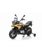 Elektrická Motorka BMW F850 GS, Licencované, 12V batéria, EVA mäkké kolesá, 2 x 35W motor,LED Svetlá, Pomocné kolieska, žltá