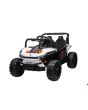 Elektrické autíčko UTV Small 12V, biely, Pohon zadných kolies, 12V batéria, Plastové kolesá, široké dvojité sedadlo, 2,4 GHz Diaľkový ovládač, Jednomiestne, MP3 prehrávač so vstupom USB/SD, LED Svetlá