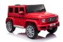 Elektrické autíčko Mercedes G500 12V, červené, 2,4 GHz diaľkové ovládanie, USB / SD Vstup, odpruženie, Lítiová batéria, LED svetlá, ORIGINÁL licencia