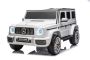 Elektrické autíčko Mercedes-Benz G63 AMG 4x4 Dvojmiestne, biele, MP3 Prehrávač s USB/AUX a Bluetooth pripojením, Pohon 4x4, Lítiová batéria , EVA kolesá s odpružením, Koženkové sedadlá, Diaľkový ovládač, Licencované